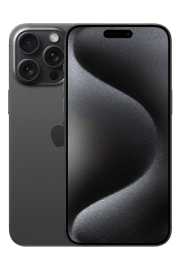 iPhone 15 Pro in Space Black finish showcasing its premium design