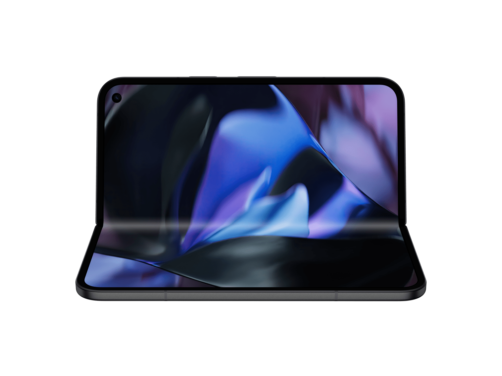 Google Pixel 9 Pro Fold showcasing its sleek folding display with blue and purple reflections